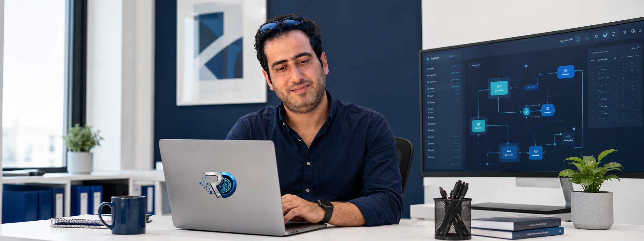تیم رایان داده هوشمند در حال طراحی راهکارهای هوش مصنوعی برای کسب‌وکار